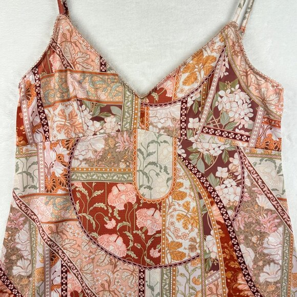 Zimmermann Womens Babydoll floral Patchwork slip Midi-Maxi dress size 2/ US 8 - Picture 10 of 16